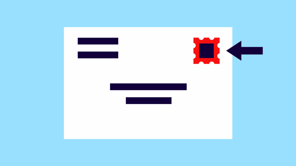 where to put a postage stamp stamps.com