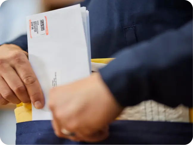 Registered mail in a pouch