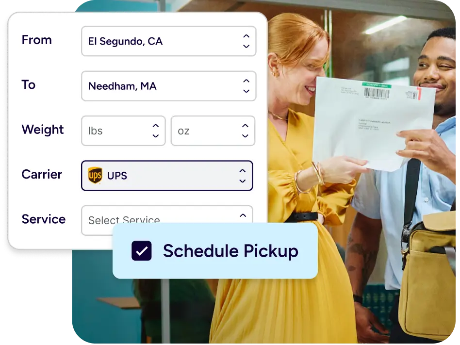 Schedule pickup of a package